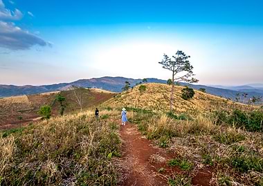 Scenery on Top the Ancient Volcano in Gia Lai, Vietnam.
