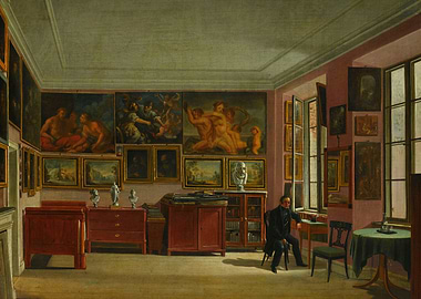 Artist's Studio with Man by Window