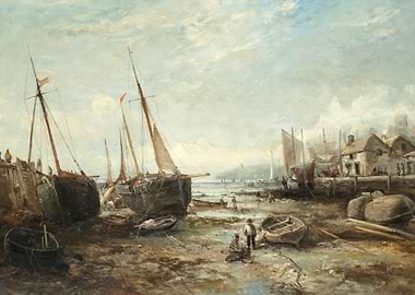 Seascape with Boats and Village