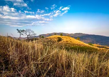 Scenery on Top the Ancient Volcano in Gia Lai, Vietnam.