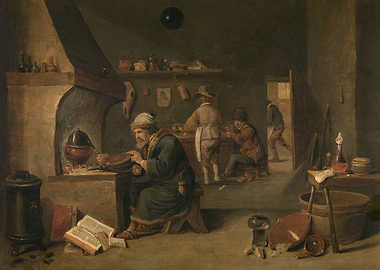 Alchemist's Laboratory with Figures