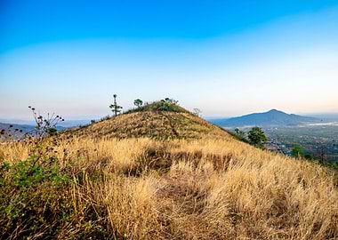 Scenery on Top the Ancient Volcano in Gia Lai, Vietnam.