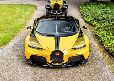 Bugatti Chiron and Vintage Bugatti