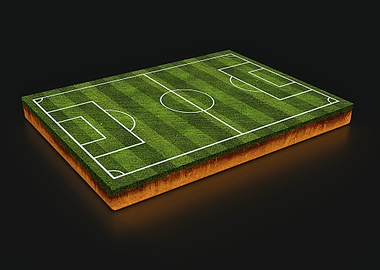 3D Soccer Field Slice