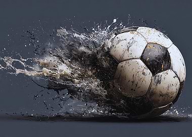 Exploding Soccer Ball with Splatter