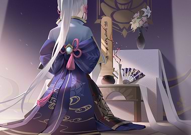 Anime Character in Traditional Japanese Attire