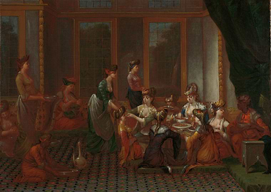 Oriental Gathering with Women and Servants