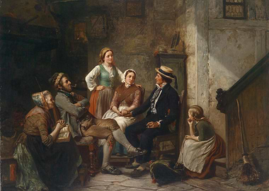 Gathering in a Rustic Interior