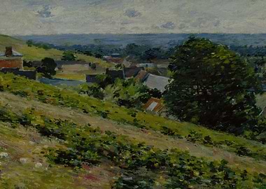 Impressionist Landscape of a Village