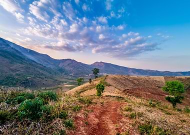 Scenery on Top the Ancient Volcano in Gia Lai, Vietnam.