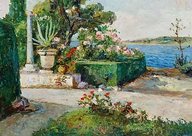 Seaside Garden with Roses and Agave