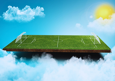 Floating Soccer Field in the Sky