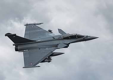 French Rafale Fighter Jet in Flight during Orion training Mission LFRZ