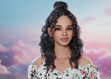 Young Woman in Floral Dress inzoi