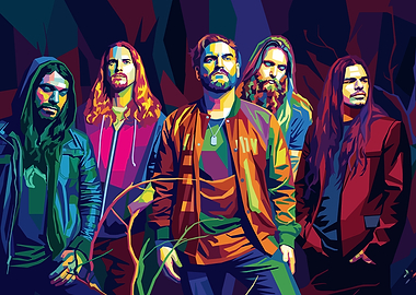 Band Portrait in Pop Art Style