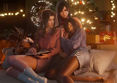 Final Fantasy VII aerith gainsborough tifa lockhart yuffie kisaragi