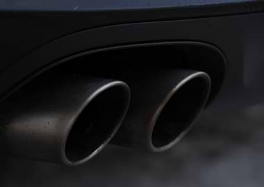 Dual Exhaust Pipes on a Porsche Car