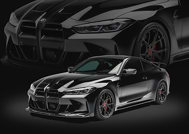 Black BMW M4 Coupe with Custom Body Kit