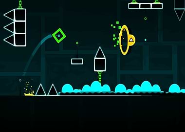 Geometry Dash gameplay scene