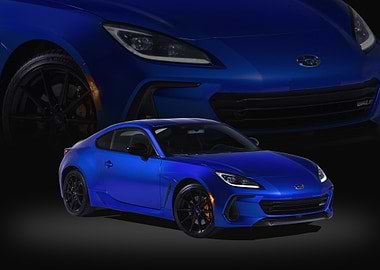 Blue Subaru BRZ Sports Car