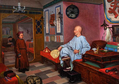 Traditional Chinese Interior Scene
