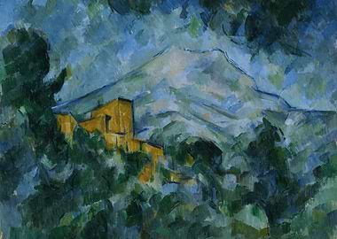 Mont Sainte-Victoire with Yellow House