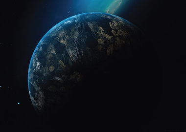 Alien Planet in Deep Space