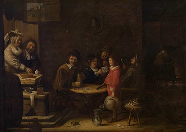 Tavern Scene with Merrymakers