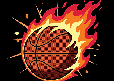 Basketball on Fire