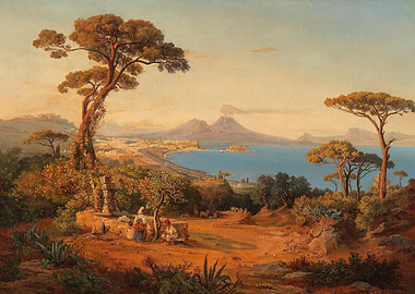 Naples Bay with Vesuvius