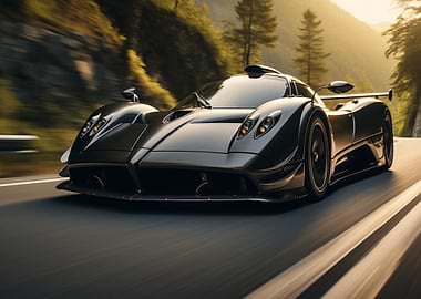 Pagani Zonda on the road