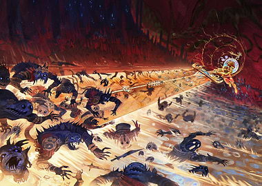 Gloria breaching the ennemies defenses