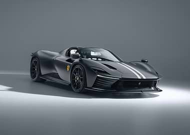 Matte Black Ferrari Daytona SP3
