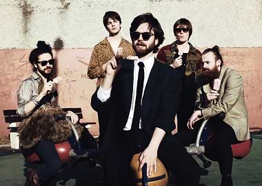 Band Posing with Ice Cream fontaines dc