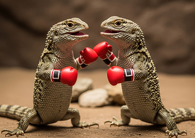 Lizards in Boxing Gloves