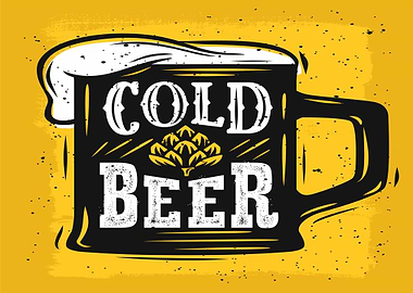 Cold Beer Mug Illustration