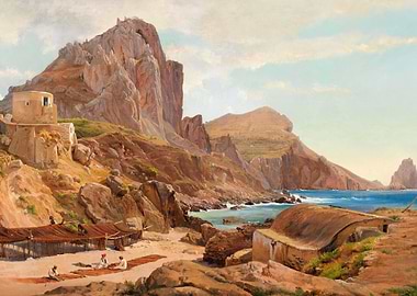 Coastal Landscape with Figures and Structures