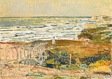 Coastal path with sea view