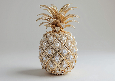 Ornate Gold Pineapple Clutch