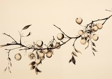 Vintage Berries on a Branch