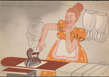 Woman burns hand on iron