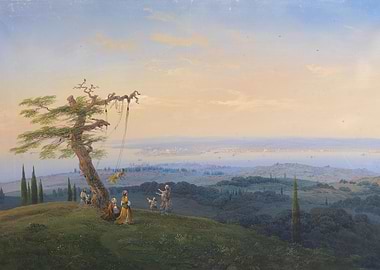 Ottoman Scene with Cityscape View