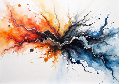 Abstract Watercolor Explosion