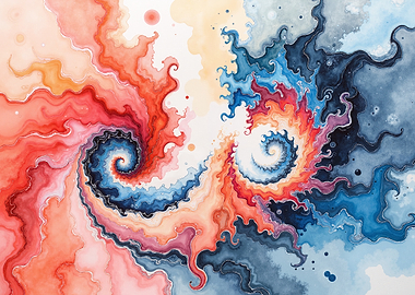 Abstract Swirling Colors