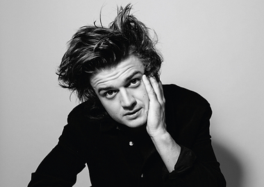 Joe Keery Black and White Portrait