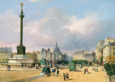 Parisian Square with Column and Figures