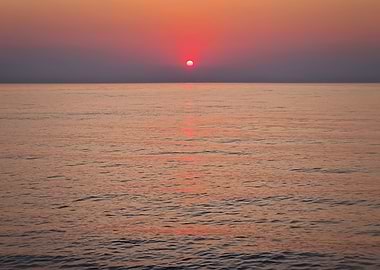 Sunset over the ocean