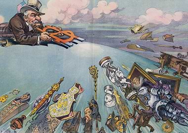 Uncle Sam collecting treasures