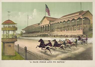 Horse Race at Grandstand