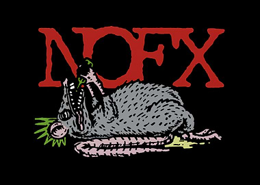 NOFX Band Logo with Rat